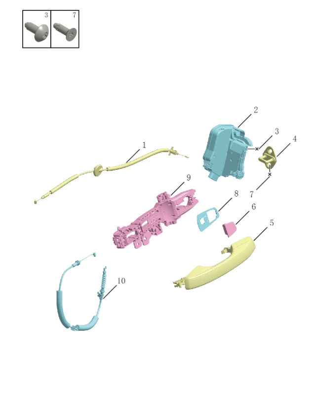 Rear door lock5083